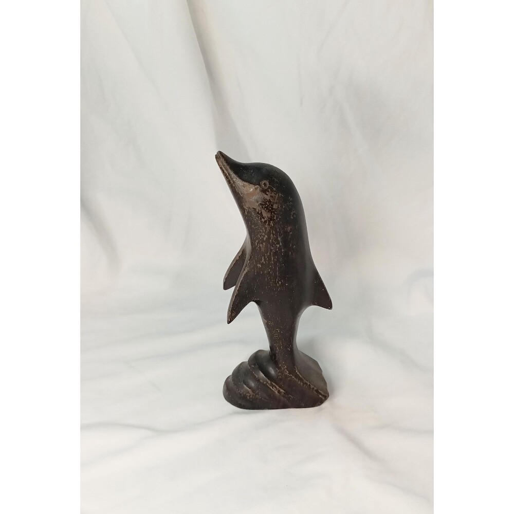 Vintage Wooden Dolphin Figurine